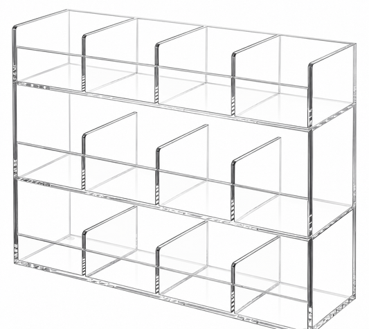 Clear Acrylic Three-Tier Tea Packet Organizer